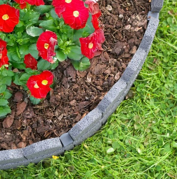 Flexi Curve Garden Edging Rubber Landscape Lawn Border Edging Section