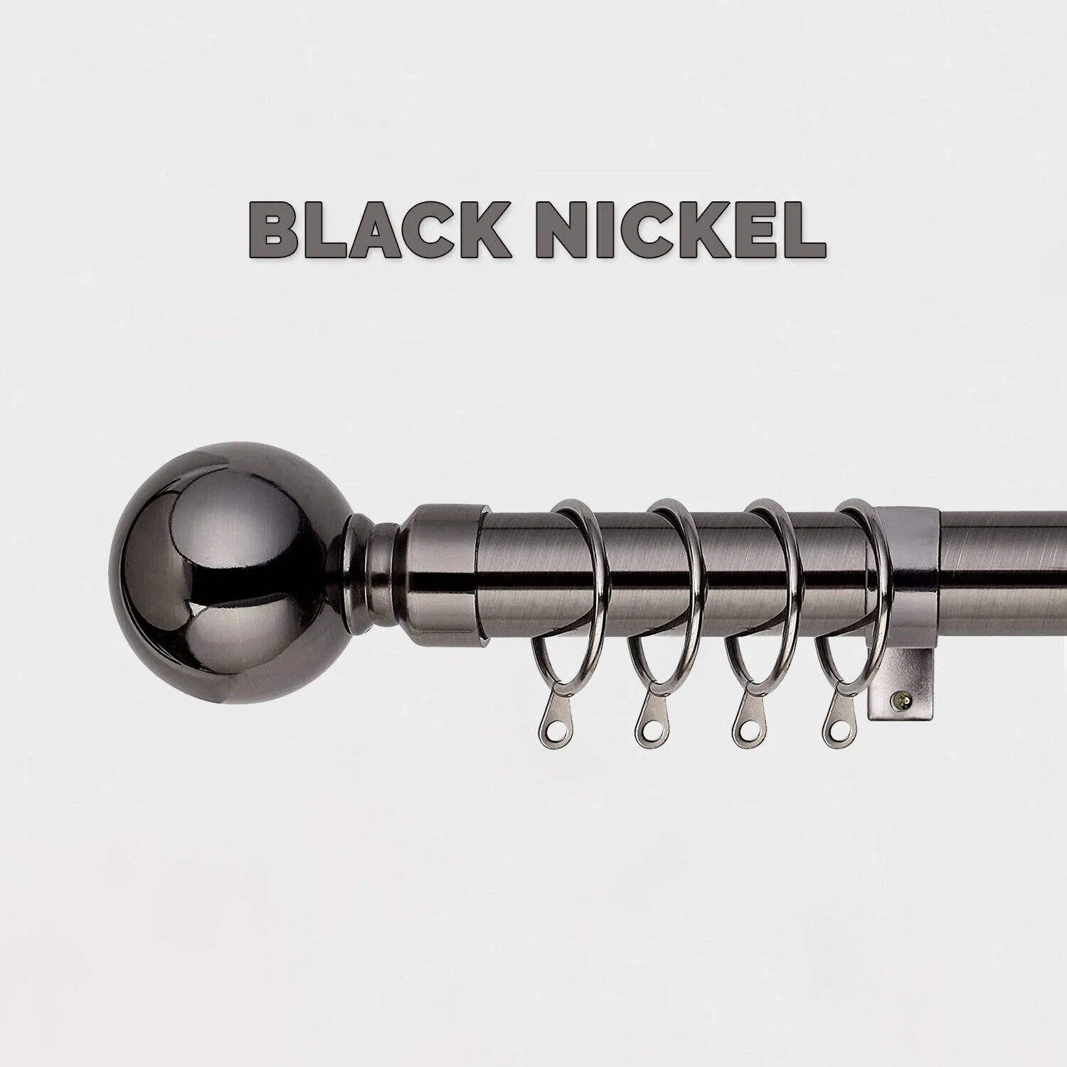 Plated Black Nickel Classic Curtain Simple Pole Metal Curtain Holdback Curtain Rod Accessories