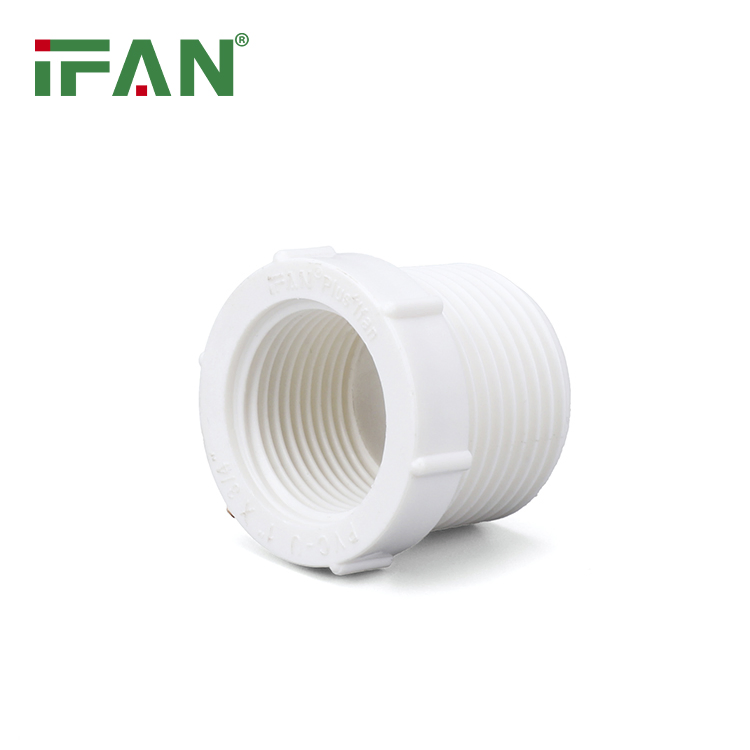 Ifanplus Factory OEM Water Supply BS 4346 UPVC Pipe Fitting 3/4"-3" Bush White Plastic UPVC Fitting