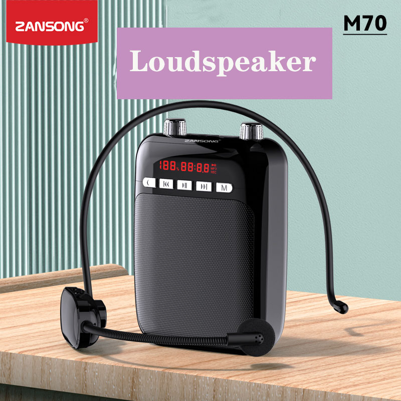 M70 Amplifier with UHF Head Mounted Microphone MP3 Player/Wireless Bluetooth Speaker