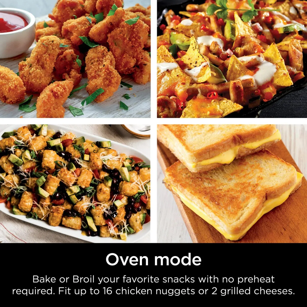 Snack Maker Reheat Stainless Steel Foodi Flip Toaster 2-Slice Capacity Compact Oven