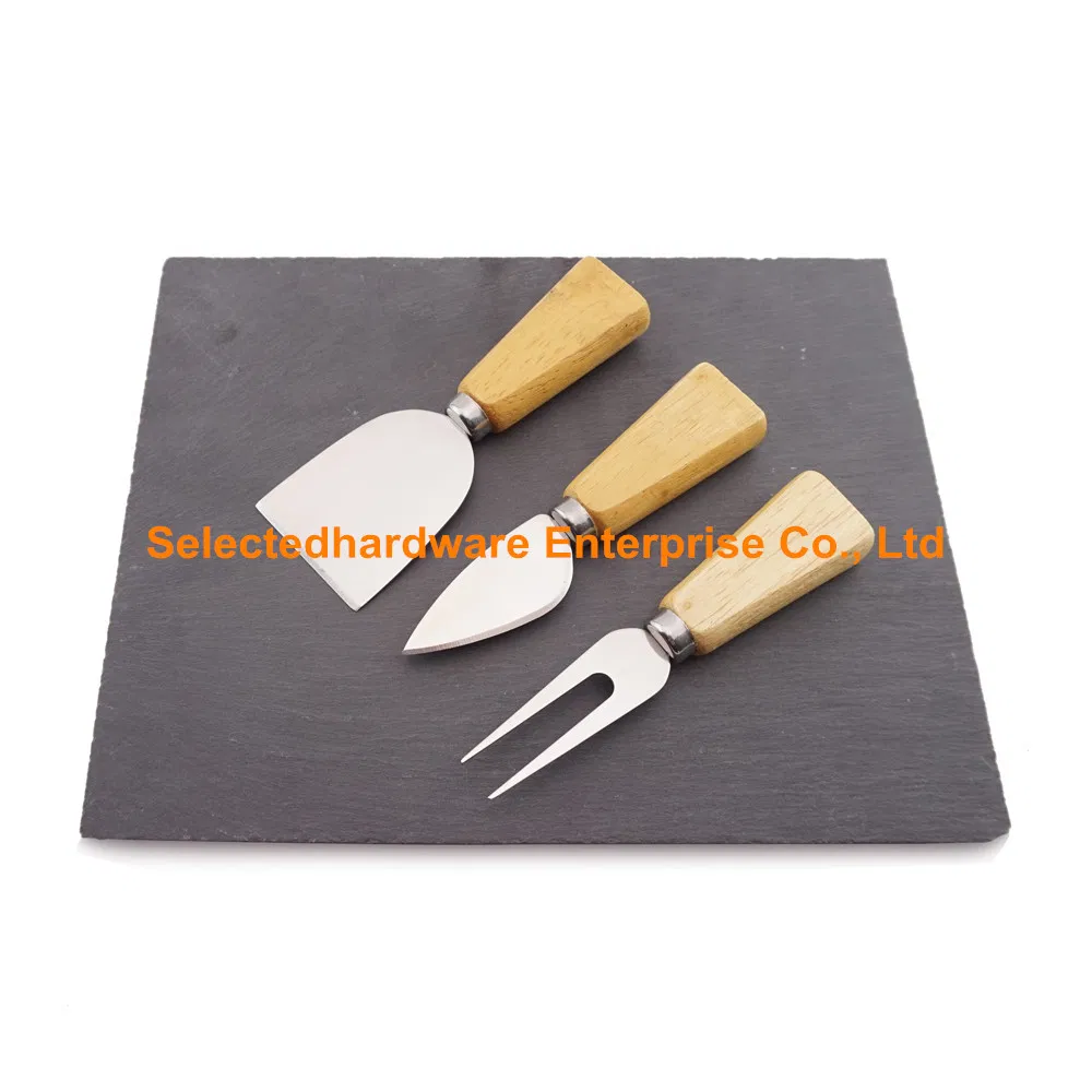 Набор ножей и доски для сыра с деревянными ручками, 4 предмета