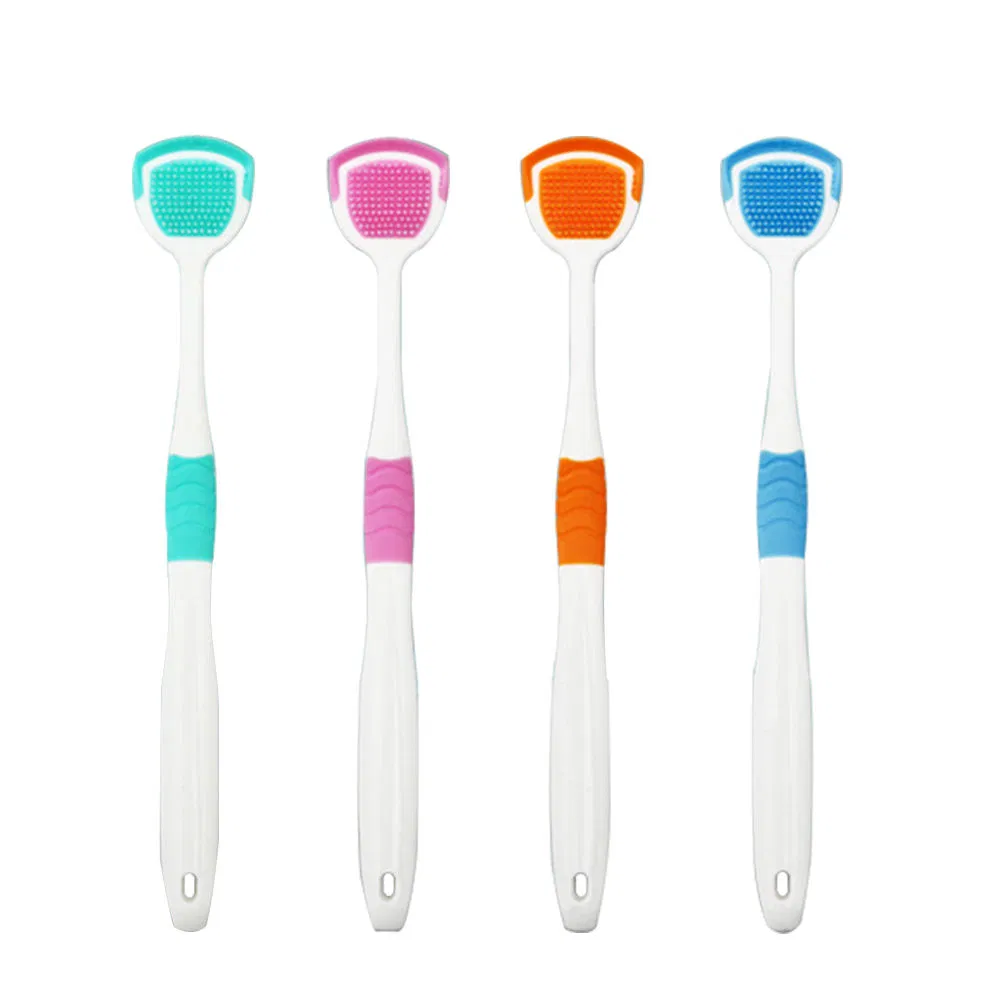 Soft Silicone Brush Oral Cleaner Tongue Scraper