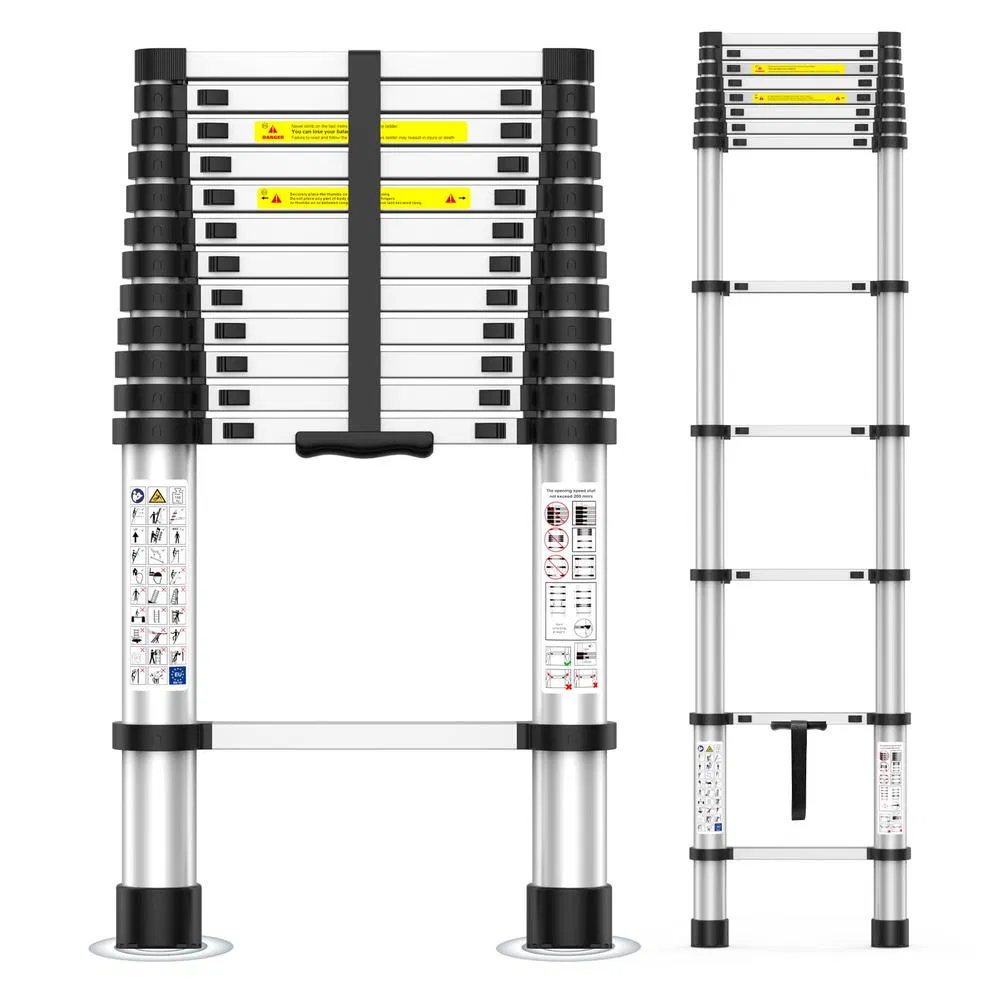 En131 Certified Compact Aluminum Folding Telescopic Ladder Aluminum Attic Stairs with Cheap Price for Home Use