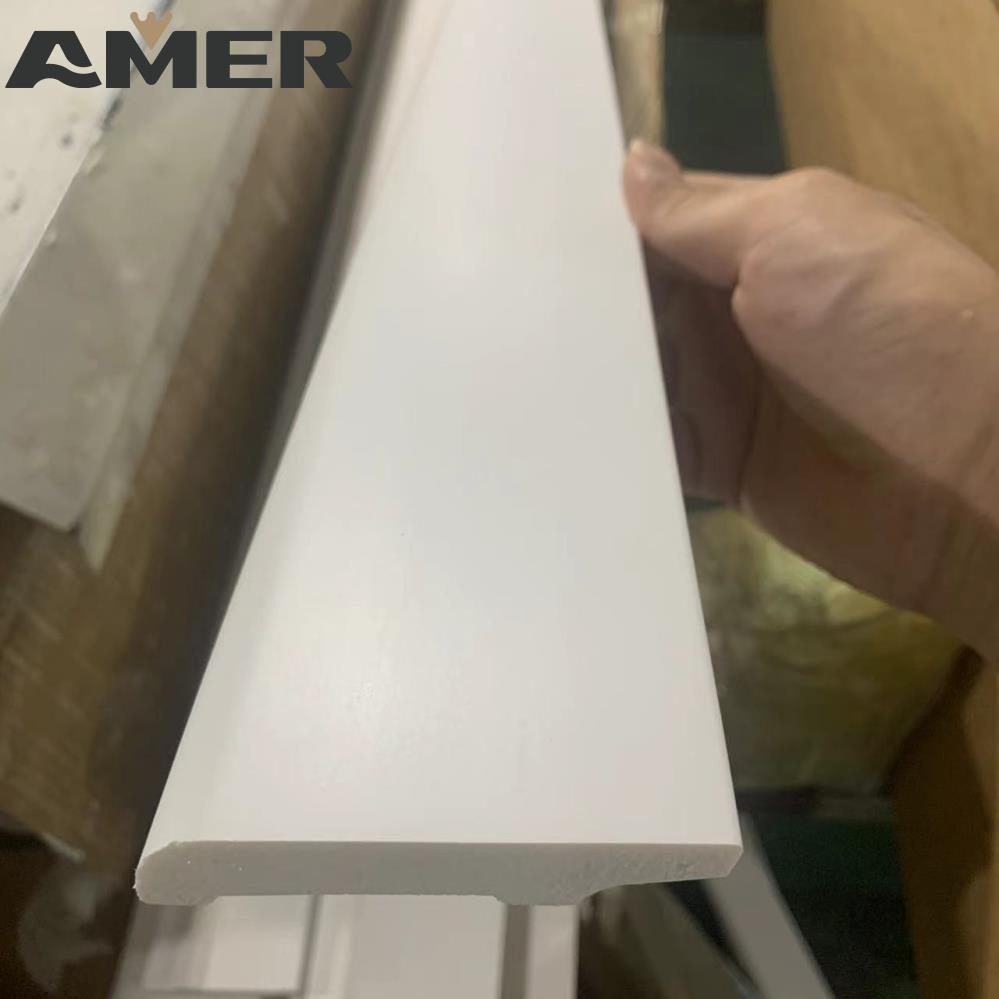 Wholesale Bedroom Baseboard High Quality White Modern Board Plastic Skirting PS Skirting