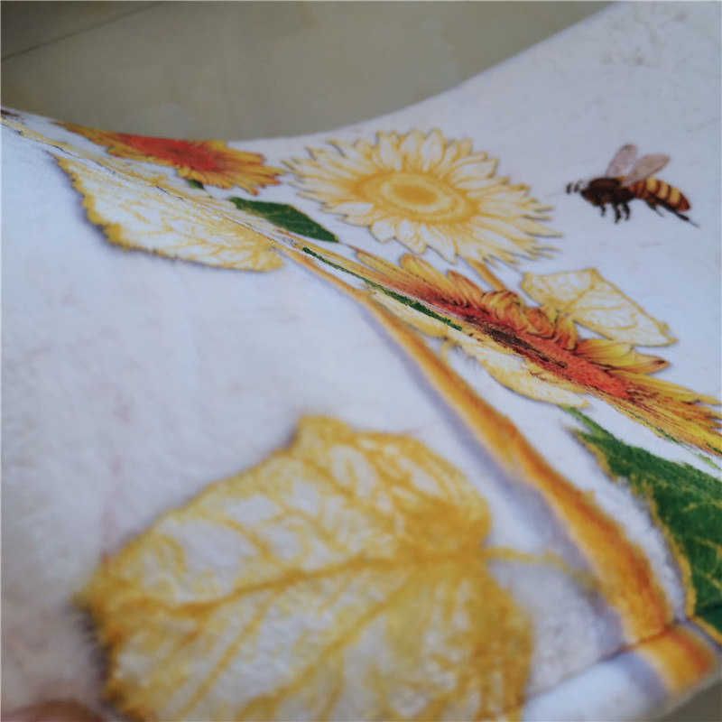 Fashionable Flannel Surface Bath Mat/ 3D Printed Carpet Floor Mat