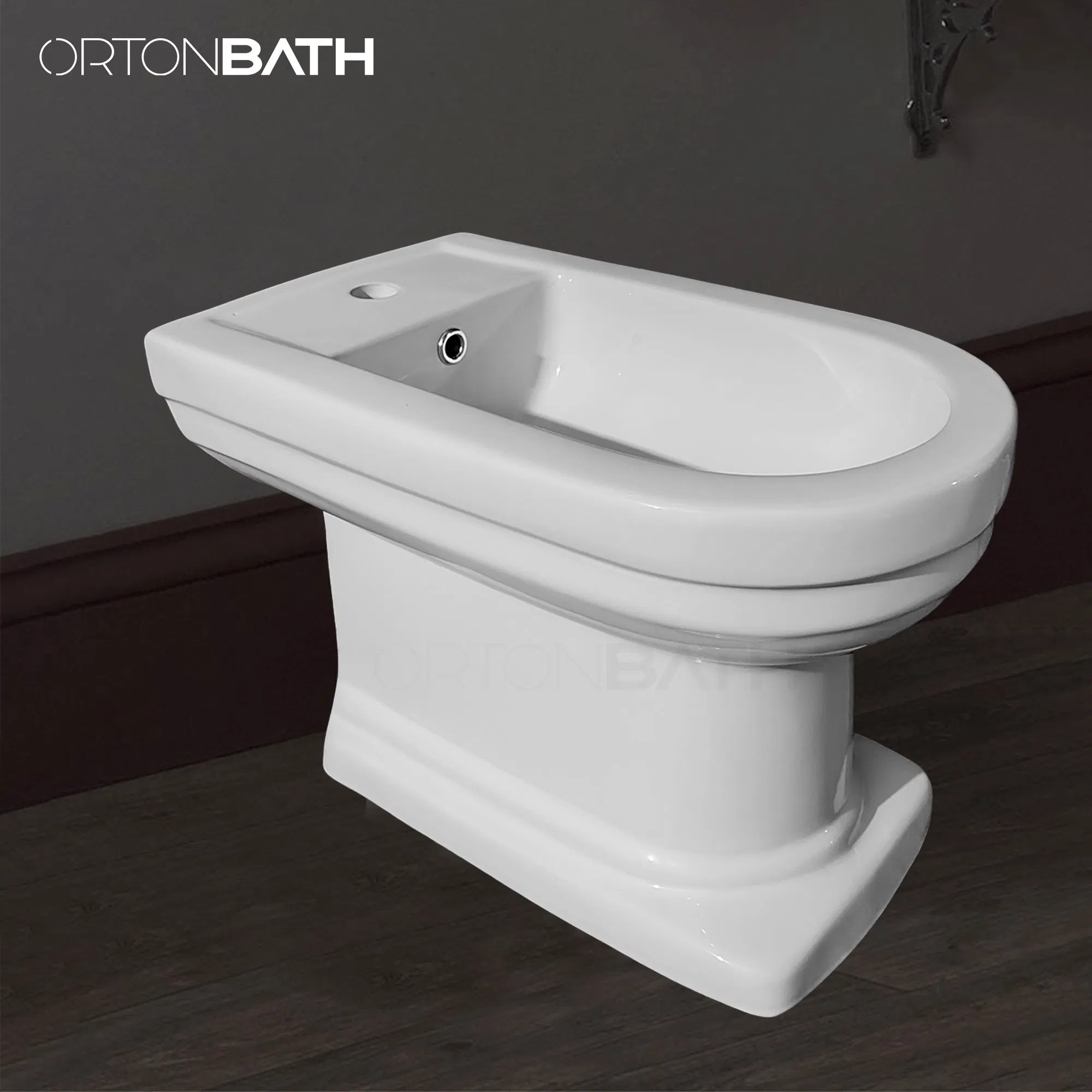 Ortonbath Floor Mounted Single Tap Holes Toilet Bidet Hospital Elder Lady Care One Piece Ceramic Wc Toilet Bidet Special Care Bidet Oval Vintage Ceramic Bidet