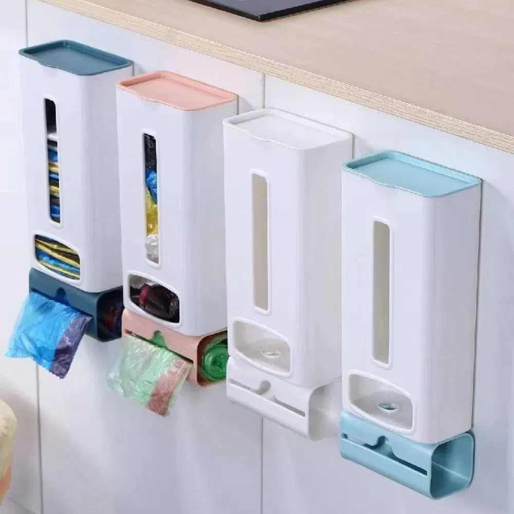 Wall Hanging Garbage Bag Storage Box Organizer for Kitchen and Bathroom Mi25632