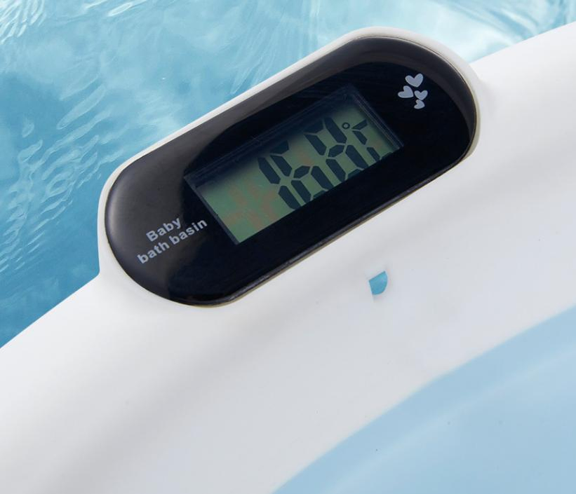 Temperature Sensing Baby Bathtub Household Baby Foldable Bathtub Sitting Lying Large Newborn Child Kid Products