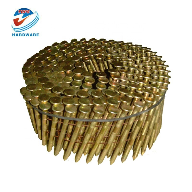 Factory Supply Collated Framing Smooth Ring Shank Coil Nails for Wooden Pallet