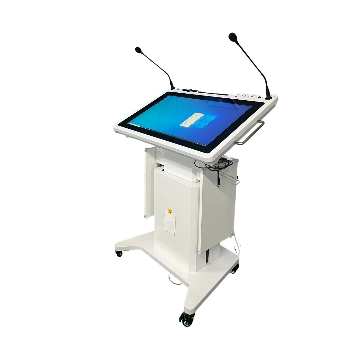 Height Adjustable Screen and USB3.0 HDMI Connectivity Digital Multimedia Podium for Smart Classrooms