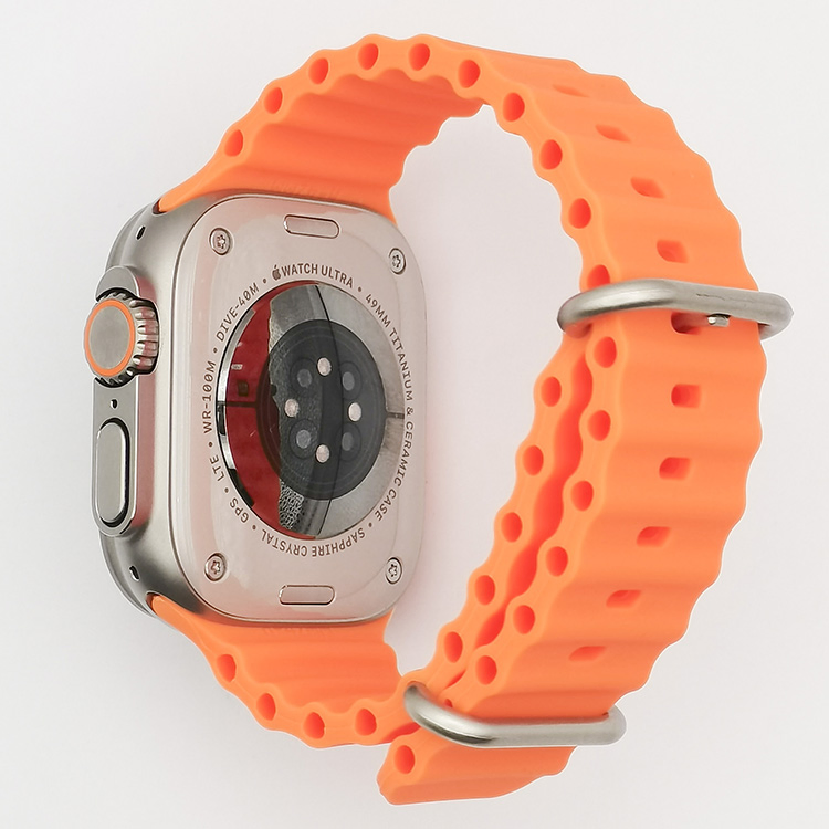 for iWatch Series Ultra 8 7 6 5 4 3 2 1 42/44/45/49mm Ocean Band Adjustable Silicone Watch Bands for Apple Watch Ultra