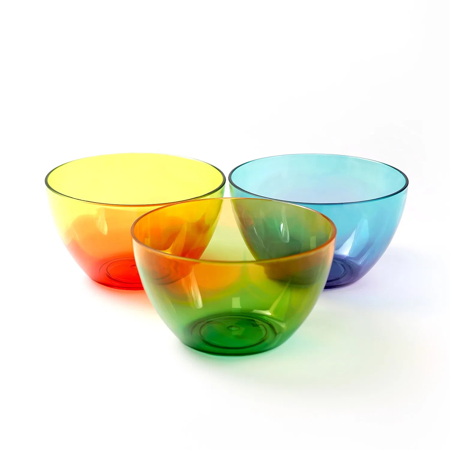 Ombre Bicolour PS Ms Tableware Resuable Wholesale Plastic Round Plate
