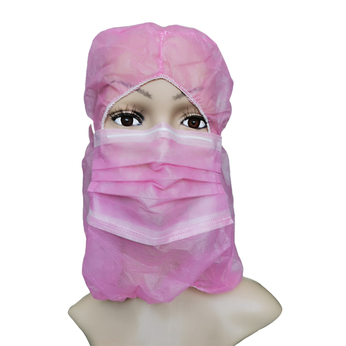 Disposable Pink Customized 2 Ply Face Mask Non Woven Balaclava Ninja PP Astronaut Astro Caps