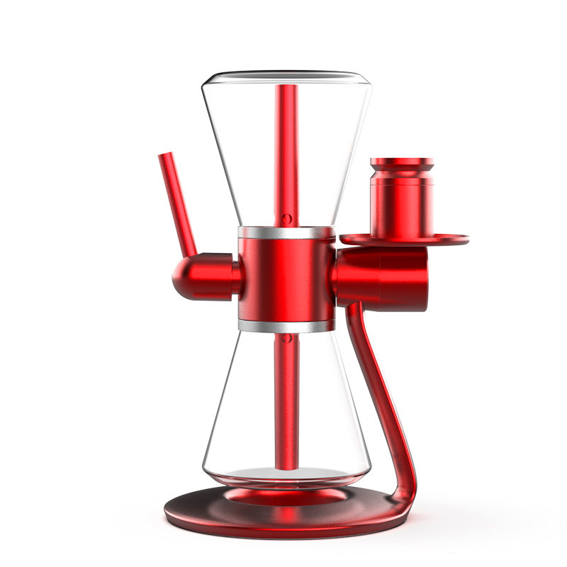 Horglass Hookah Arabian Hourglass Gravity Clear Pipe Glass Hookah