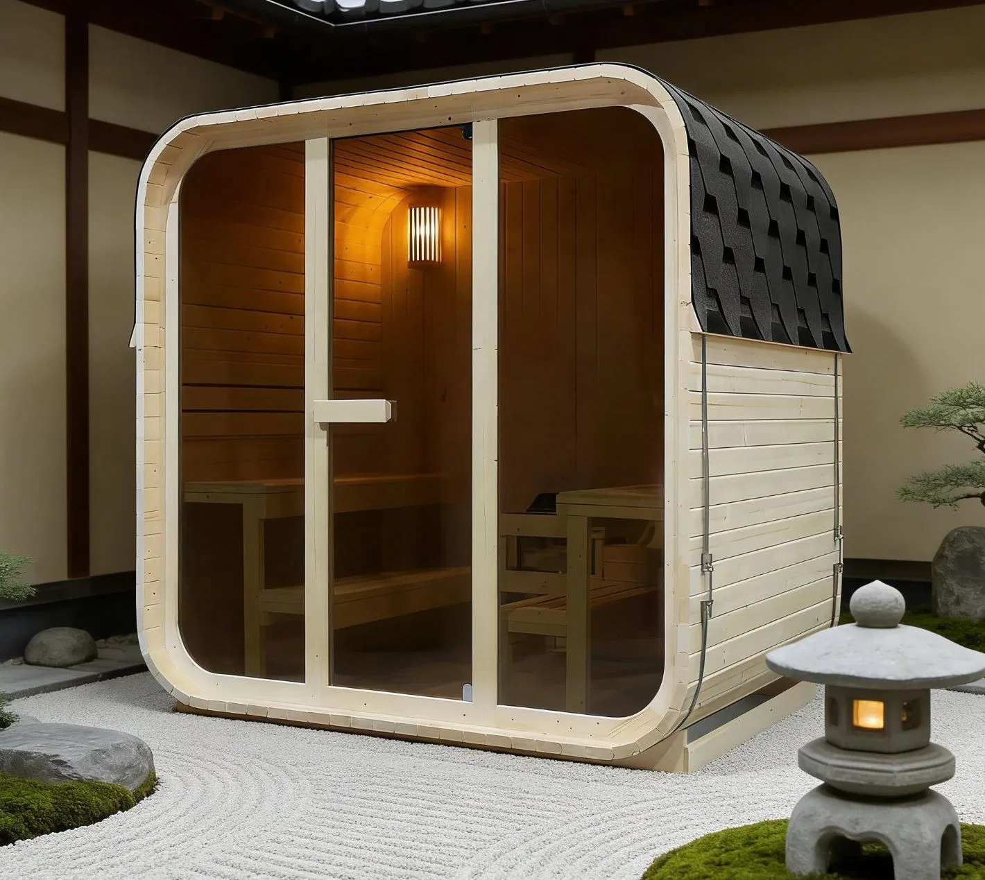 Кедровая сауна-бочка на 4 человека