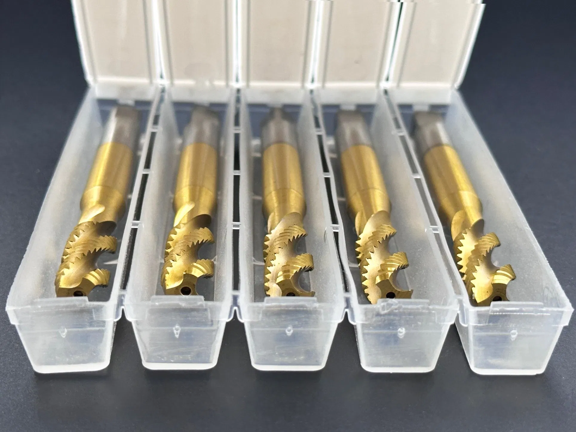 HSS Co Tin Coating Spiral Point Flute Tap for Steel