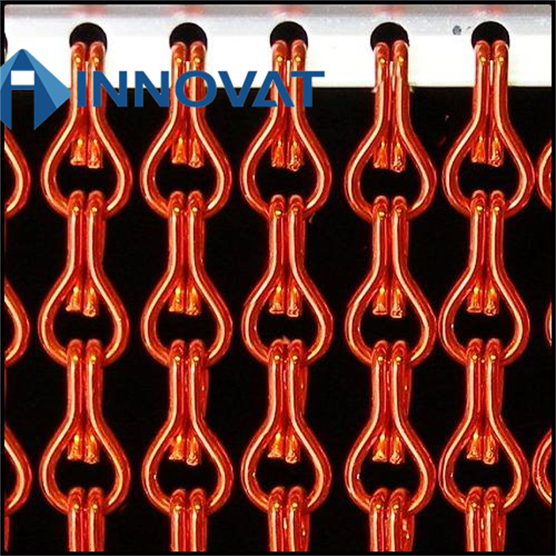 Ceiling/Wall Anodized Aluminum Link Chain Curtain/Golden Color/Red Color/Blue Color Mesh Curtain, Metal Curtain