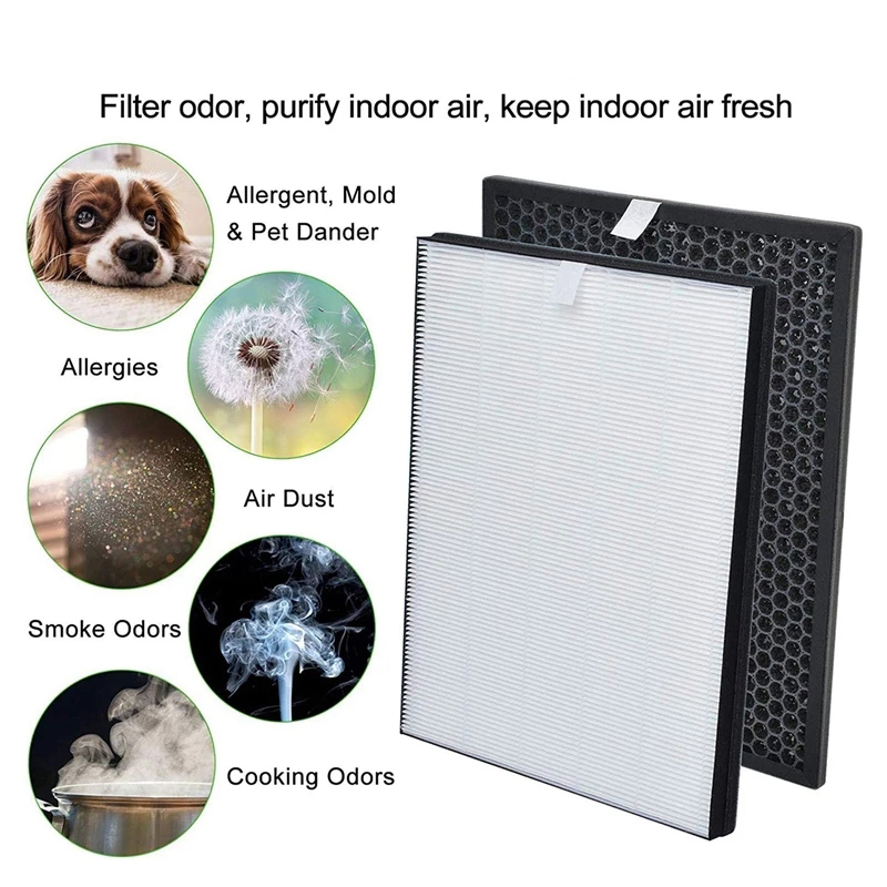 330X280X30mm Honeycomb Active Carbon 2-in-1 Air Purifier HEPA Filter Replacements