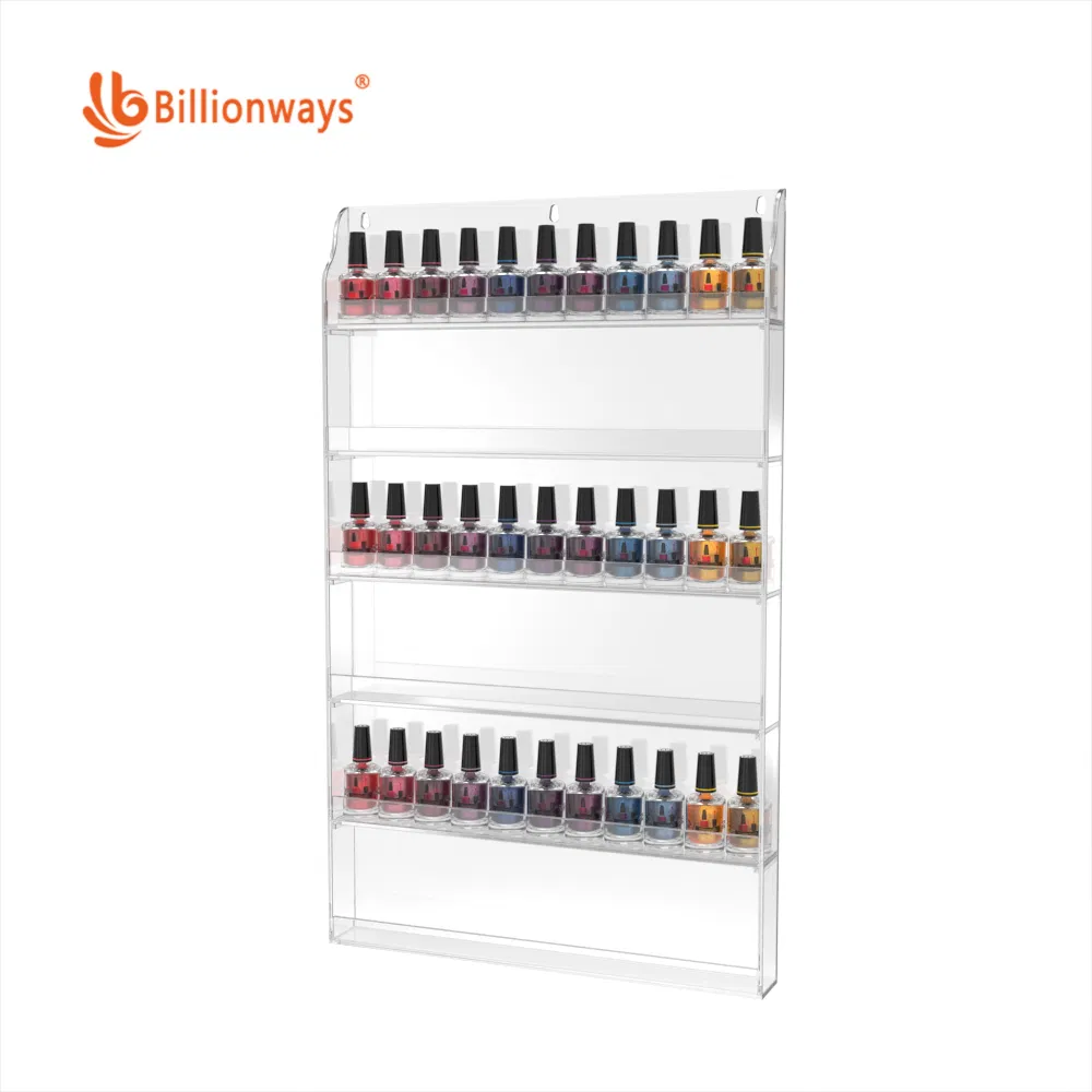 Stylish Nail Polish Acrylic Display Rack - Perfect for Fashion Enthusiasts