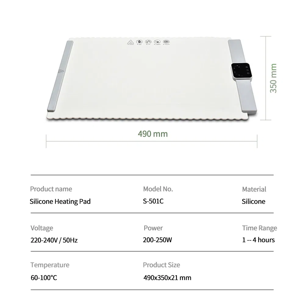 Foldable Silicone Warming Tray Heating Mat Food Warmer Mat