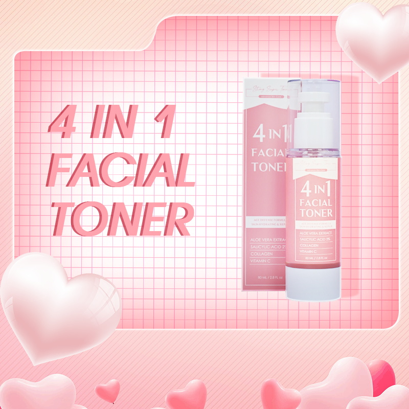 Beauty Cosmetics Skin Care Vitamin C Hydrating 4 in 1 Facial Toner