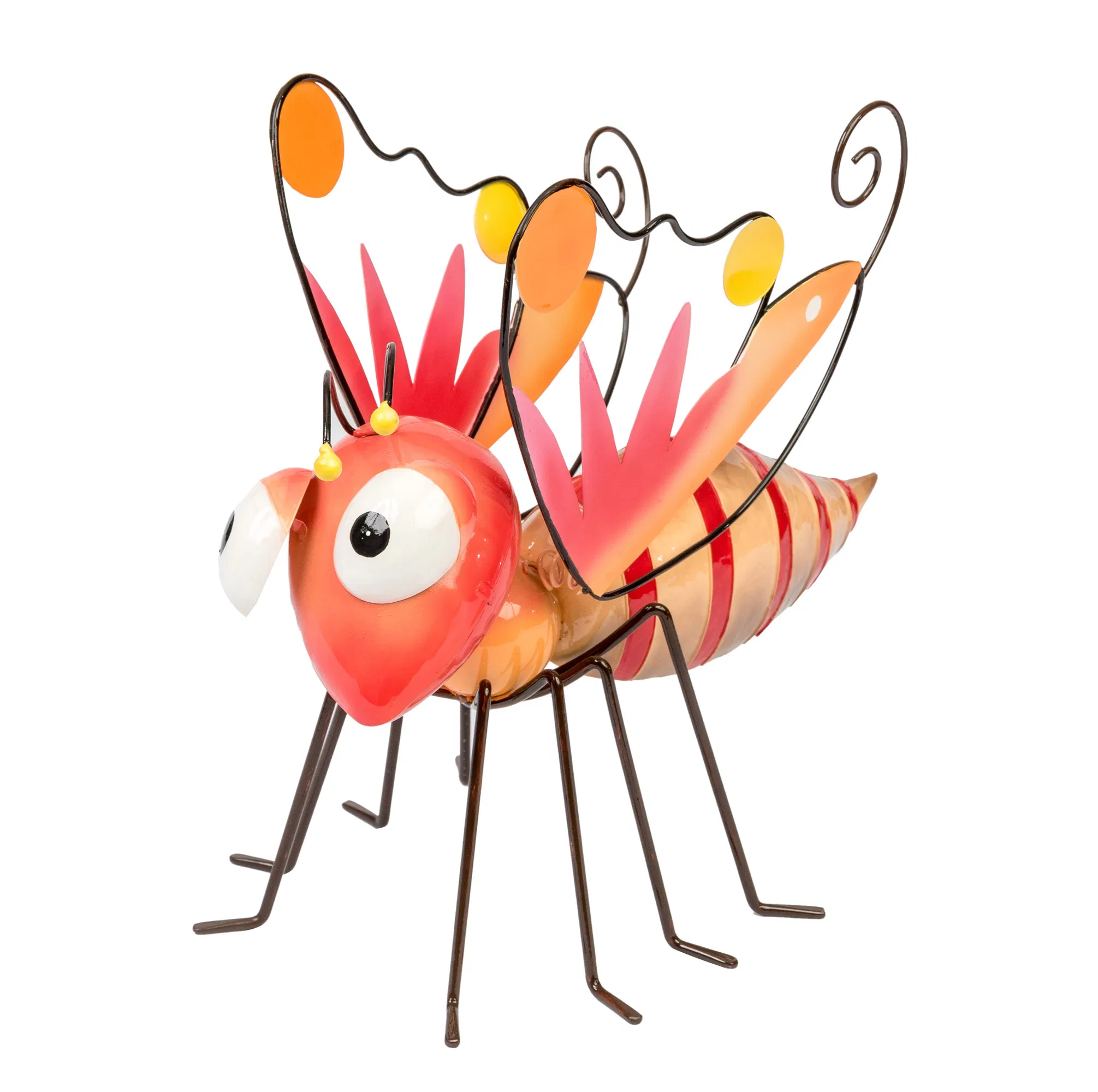 Vibrant Handmade Metal Dragonfly Sculpture for Outdoor Decor