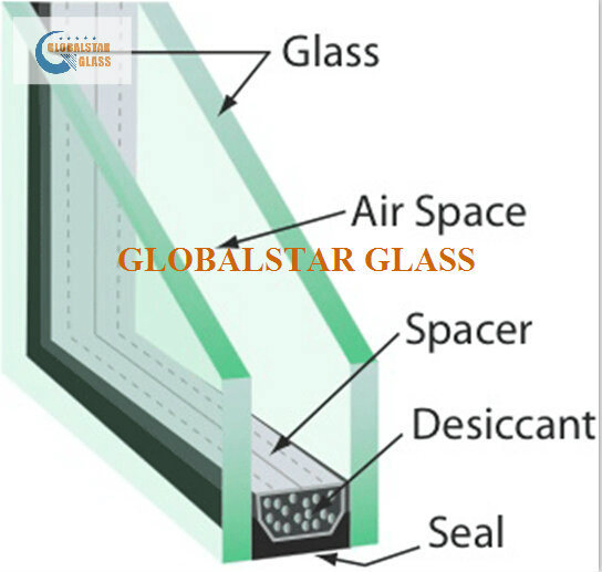 Single Double Triple Silver Low-E Insulated Glass Double Glazing Glazed Units Insulating Hollow Igu Glass Manufacturer
