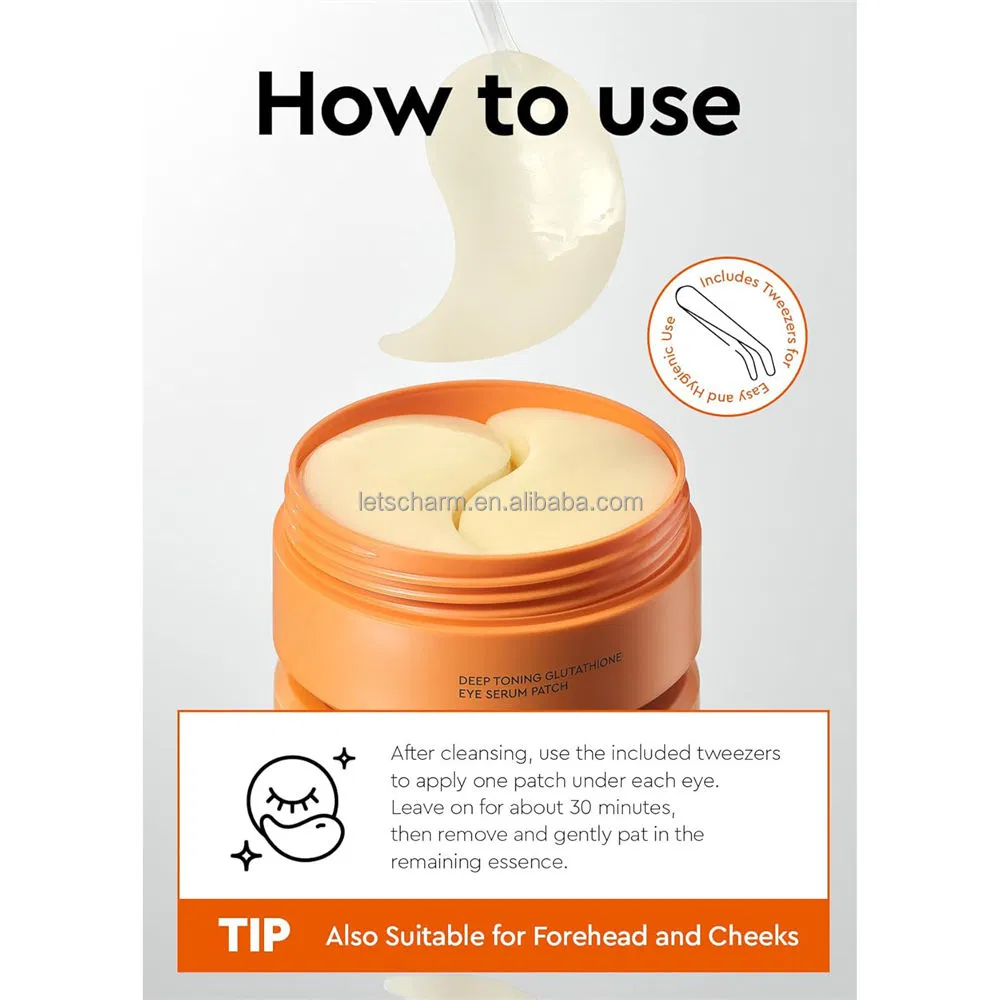 Ls071 OEM Private Label Collagen Niacinamide Hydrogel Under-Eye Patches Brightening Depuffing Care