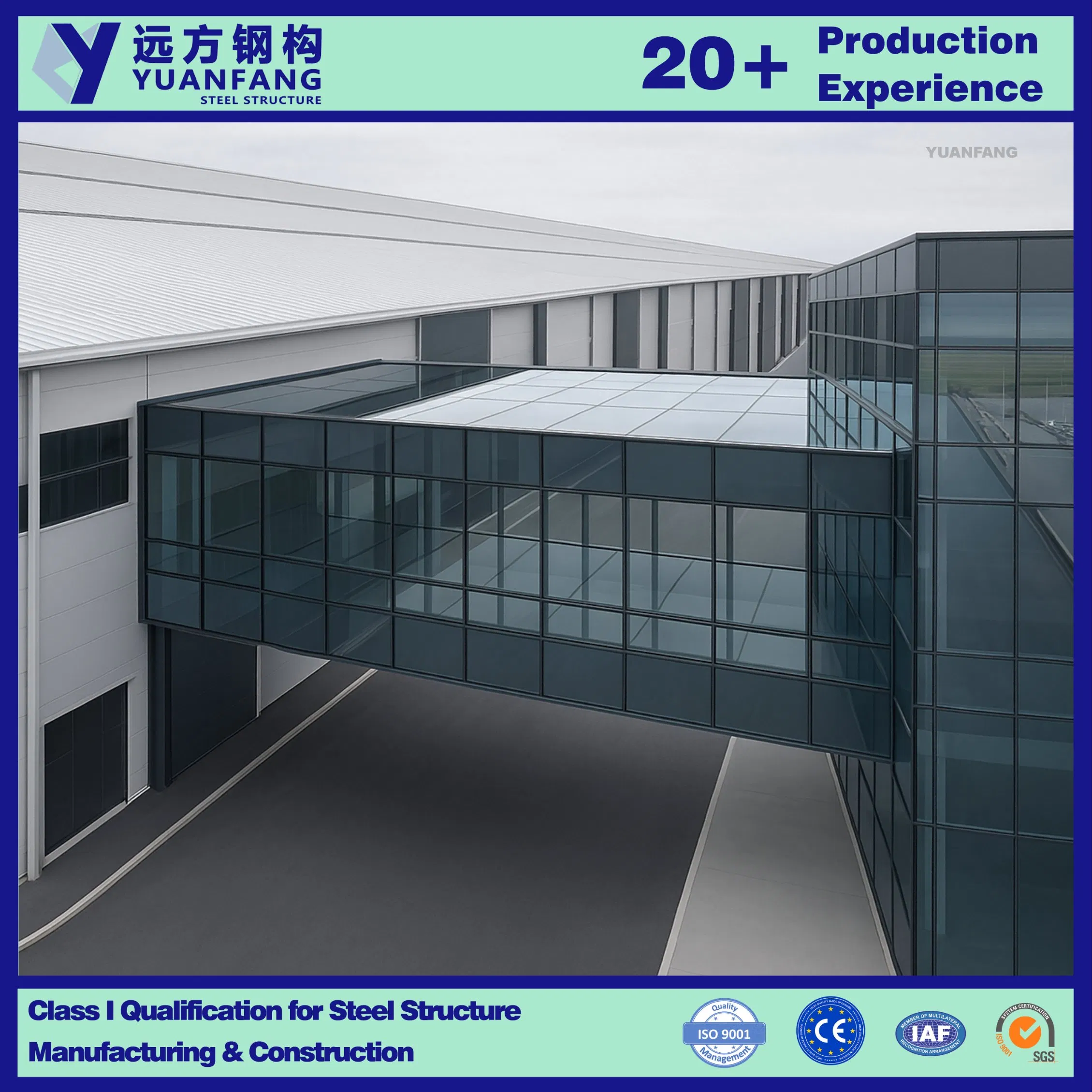 Light Weight Large Scale Steel Structure Linking Corridor for Warehouse