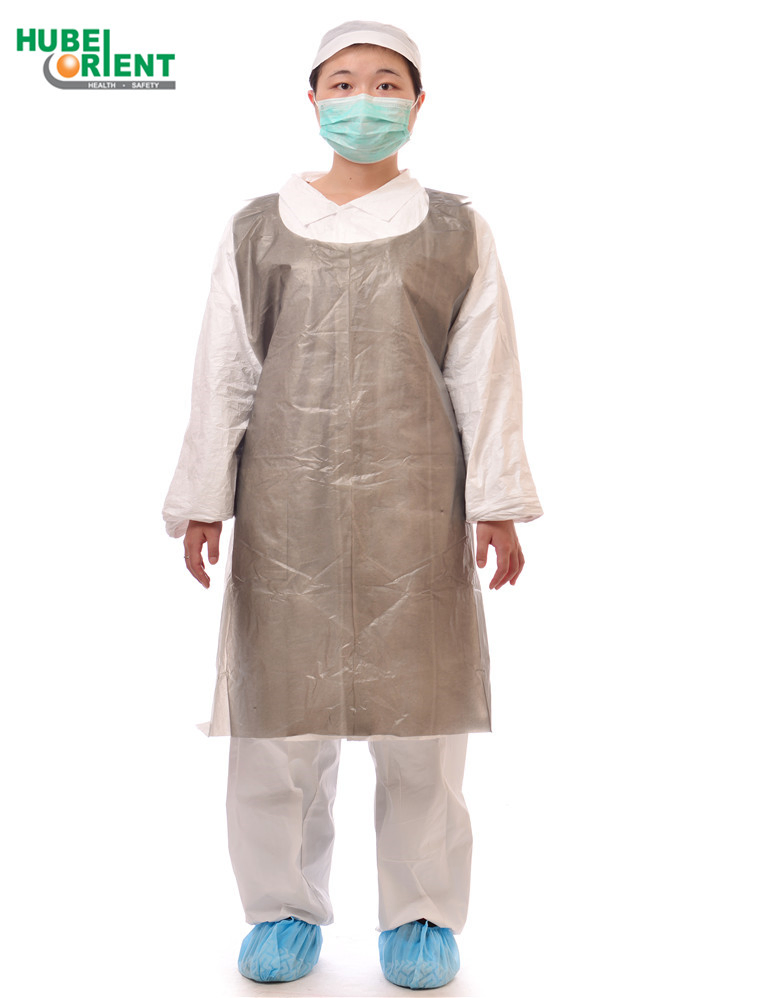 Odorless Disposable Sleeveless Plastic Apron Smooth Surface No-Reuse PE Apron Without Sleeves