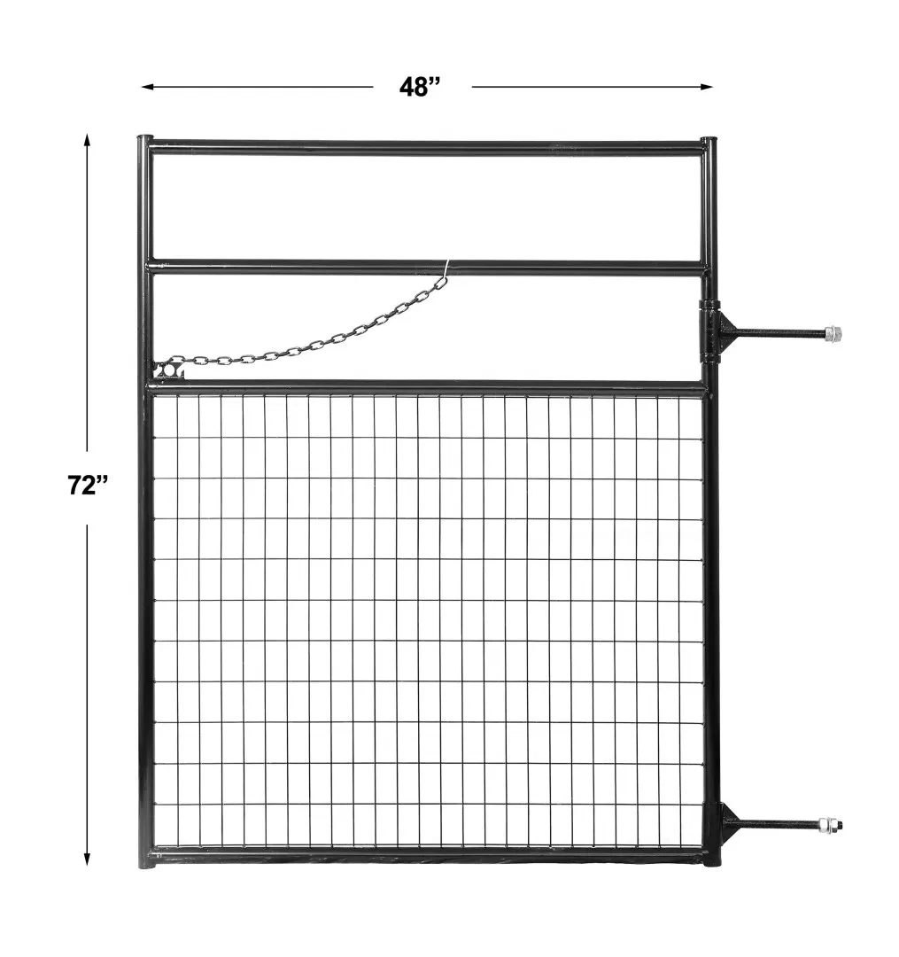 Black Powder Coated Deer Gate for Farm and Agricultural Fencing to Prevent Deer and Wildlife From Entering Fields