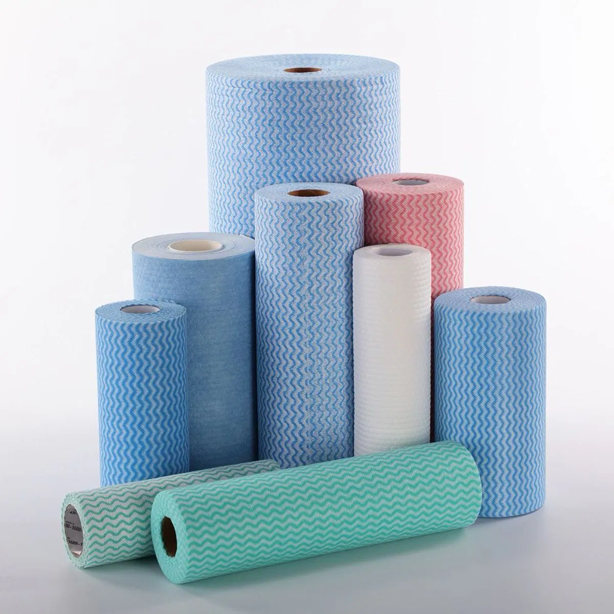 Disposable Dry Cleaning Cloth Heavy Duty Paper Towel Rolls Industry Cleaning Wipes Low Lint Wood Pulp Industrial Hand Crepe 475PCS Roll Wipes for Saudi Arabia
