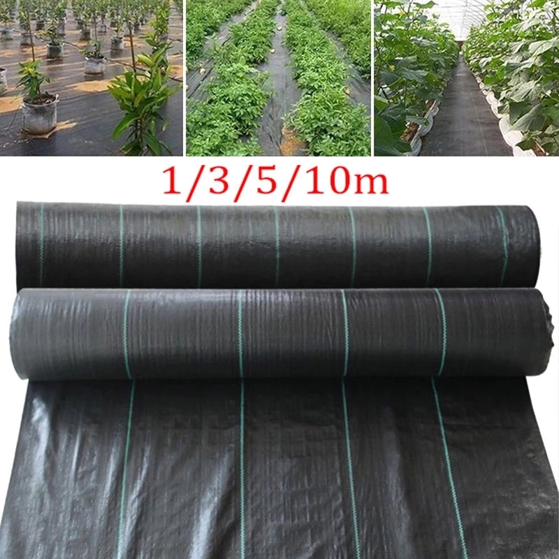 Black Grass Cloth Woven Grass Cloth Garden Agricultural Plastic Mulch Cloth Thicker Orchard Garden Weeds Control Fabric 5% off Price