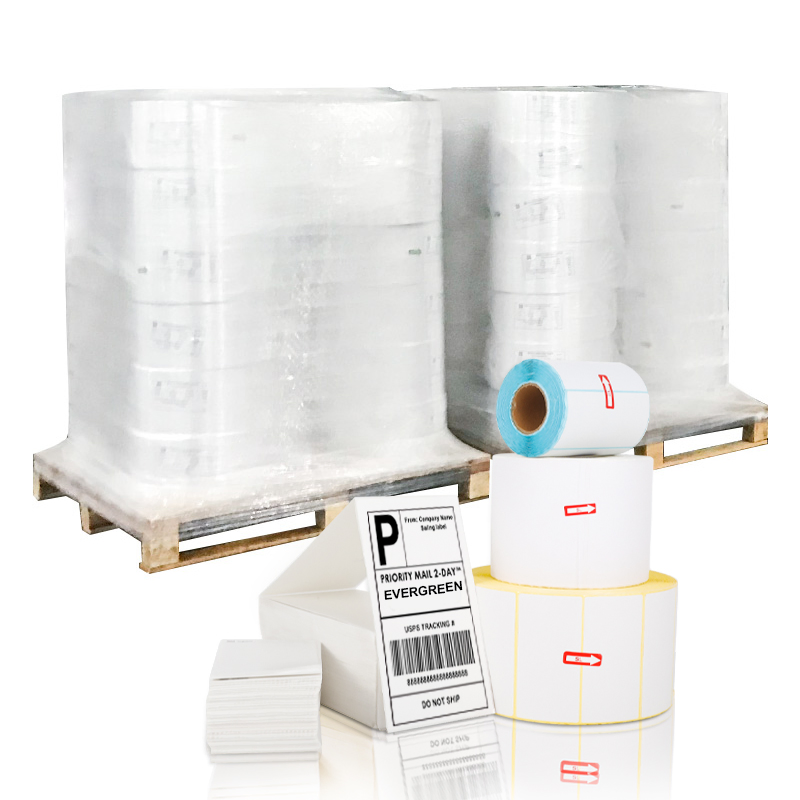 4X6 Shipping Waterproof Custom Logo Printing Barcode Thermal Self Adhesive Label Sticker