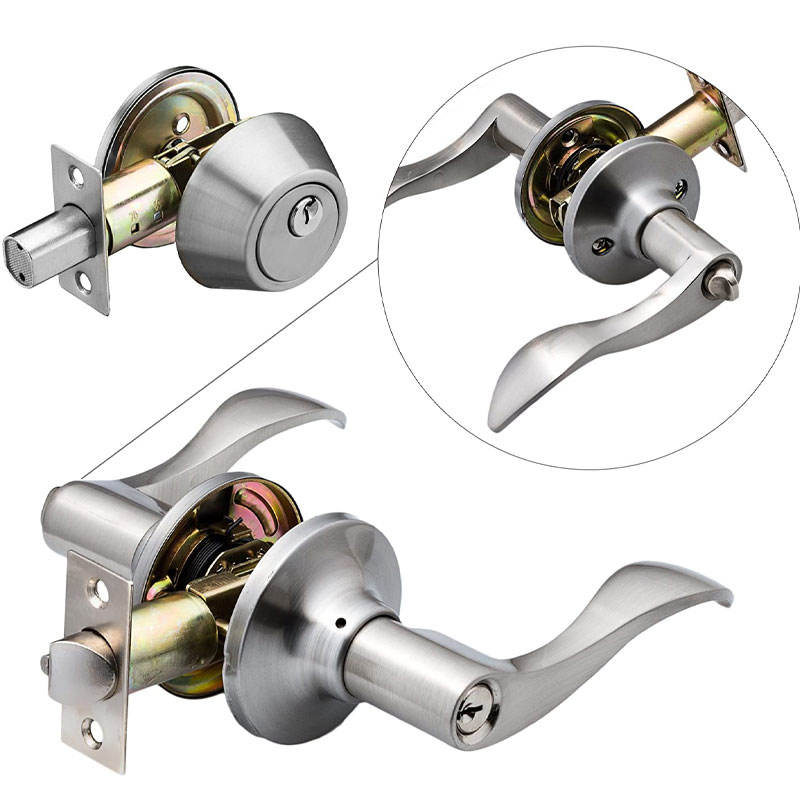 Bathroom Entrance Privacy Home Security Tubular Latch Lock Lever Handle Lockset