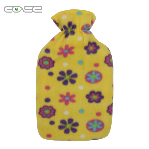Cozy Heat Water Bottle with Vibrant Floral Cover Design