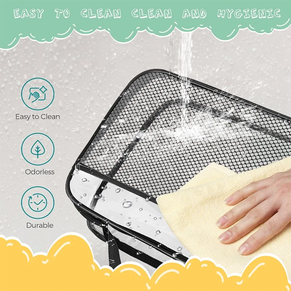 Multifunctional High Quality PVC Transparent Toy Storage Bag for Kids Building Blocks