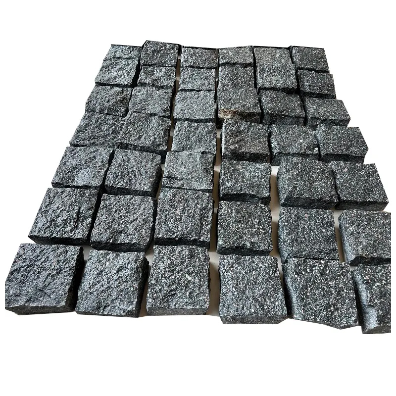 Natural Split Green Porphyry Exterior Cube Pavers