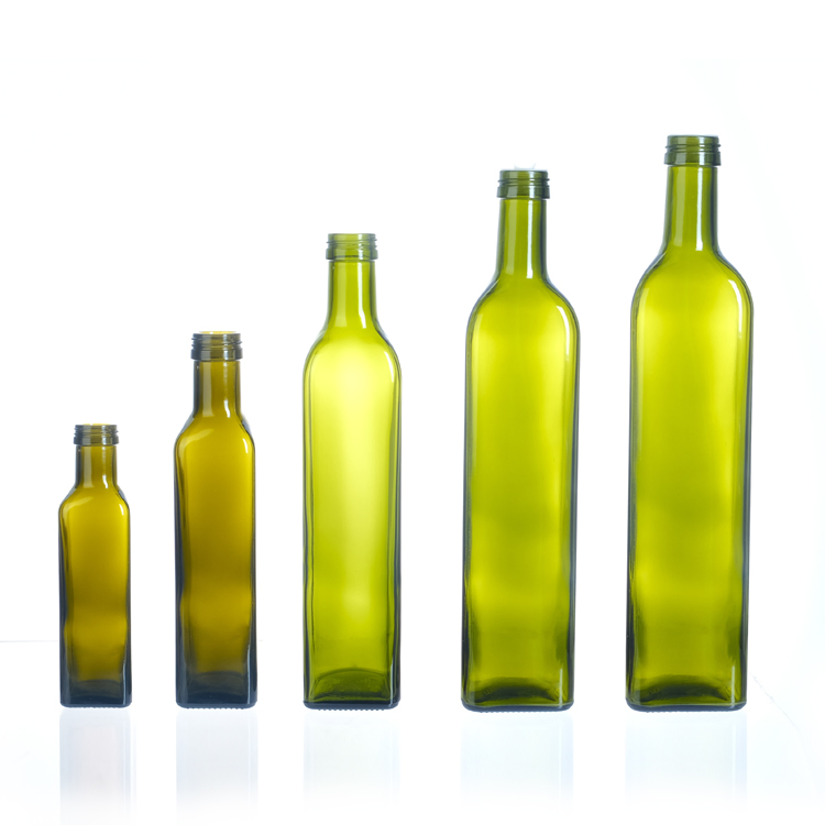 Bulk Empty 750ml 1000ml Mini Amber Transparent Glass Olive Oil Bottle with Screw Cap