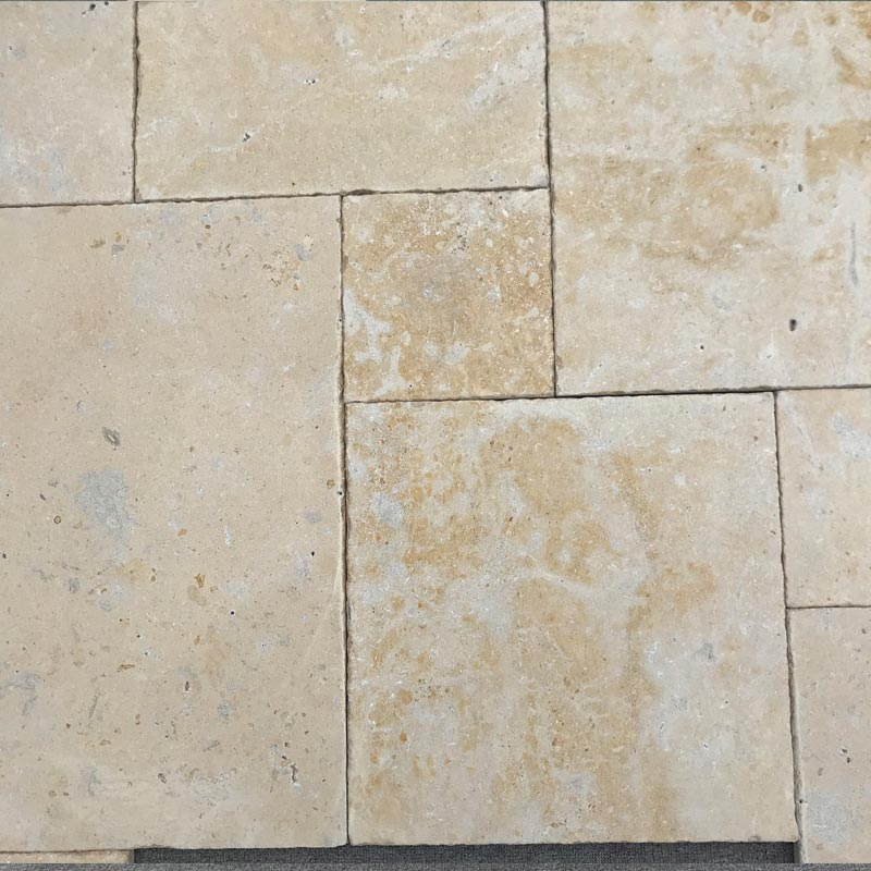 Yellow Beige Limestone French Pattern Floor Tiles
