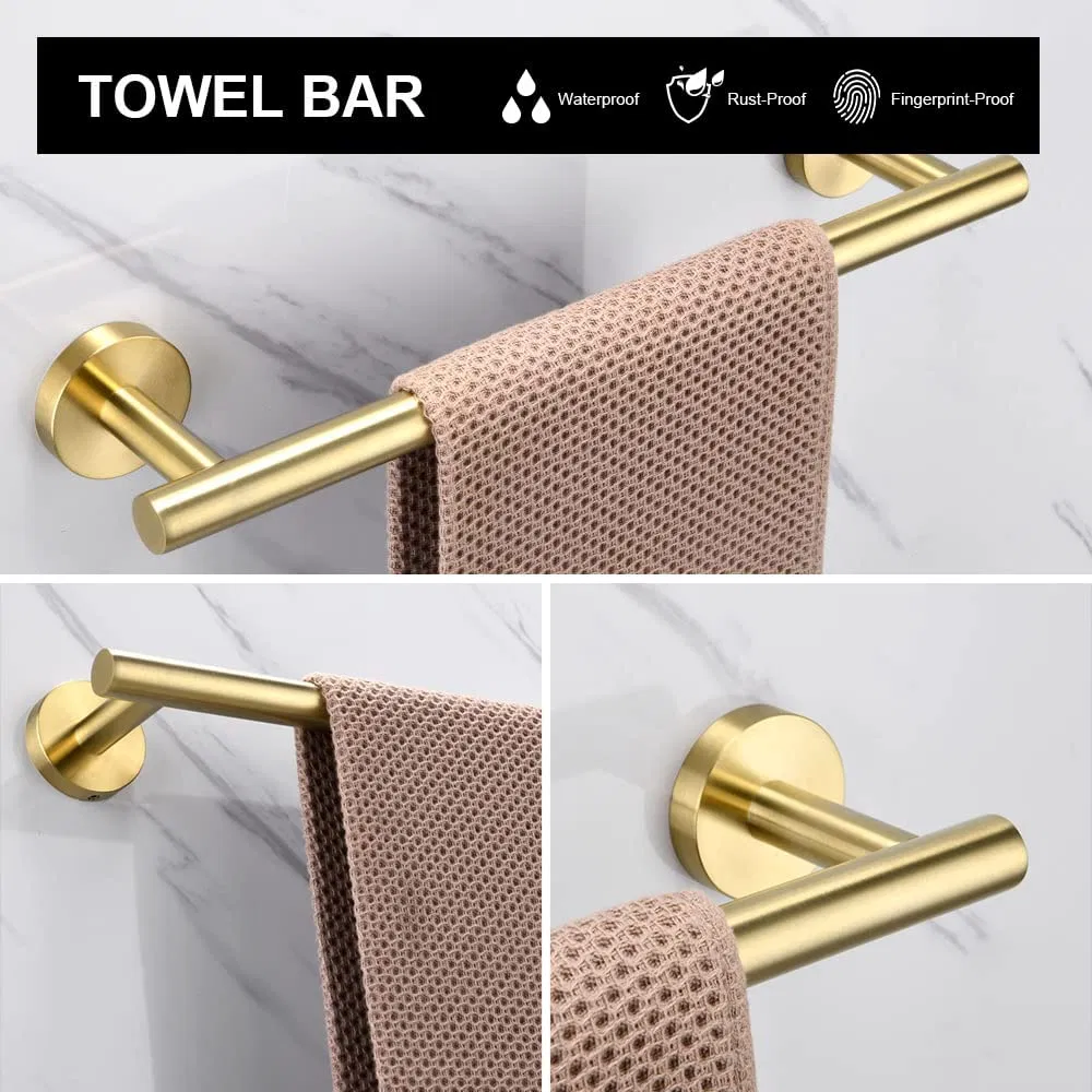 Комплект аксессуаров для ванной SUS304 Gold Brushed