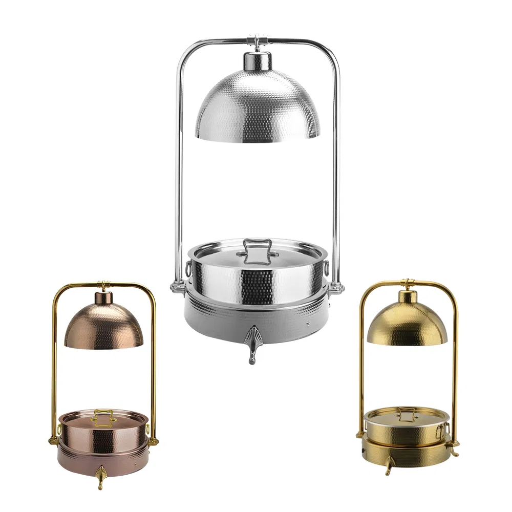 Yapamit Luxury House Party Round Chafing Dishes Set with Induction