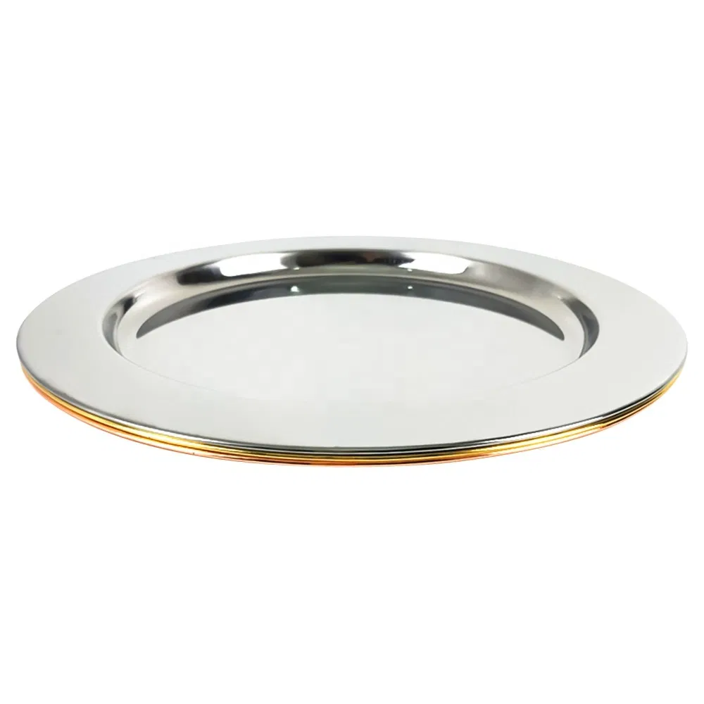 Stainless Steel Cake Tray Dessert Tray Multicolor Serving Round Tray