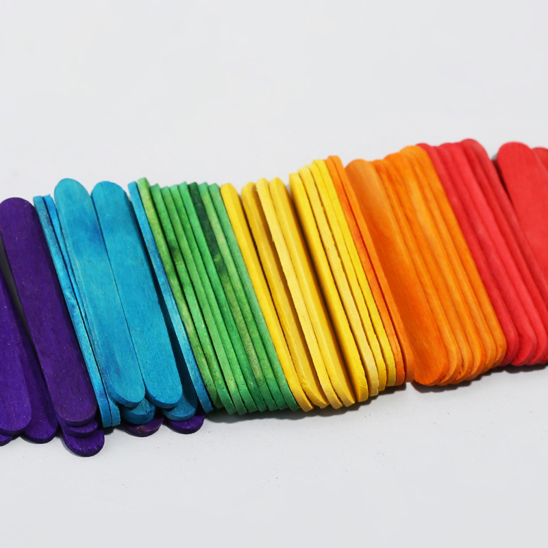 Factory Direct Sale 65mm Colorful Straight Edge Crafts Sticks