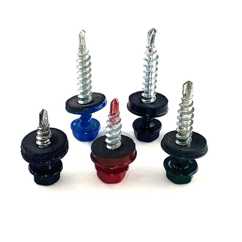 Painted Hex Washer Head Screw for Metal to Wood