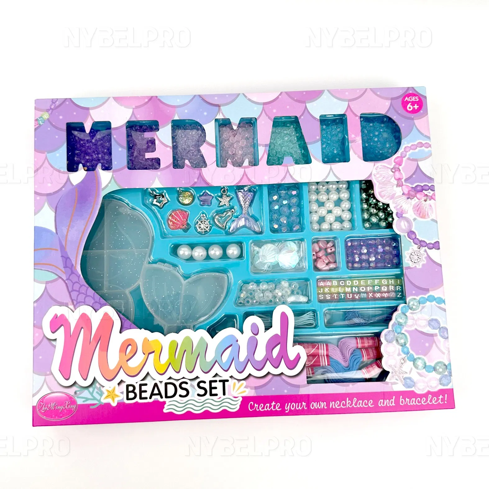 2026 Girl Gift Hot Selling Wholesale Price Creative Mermaid Beaded Bracelet with Exquisite Appearance Girls Love Mermaid Beaded Bracelet