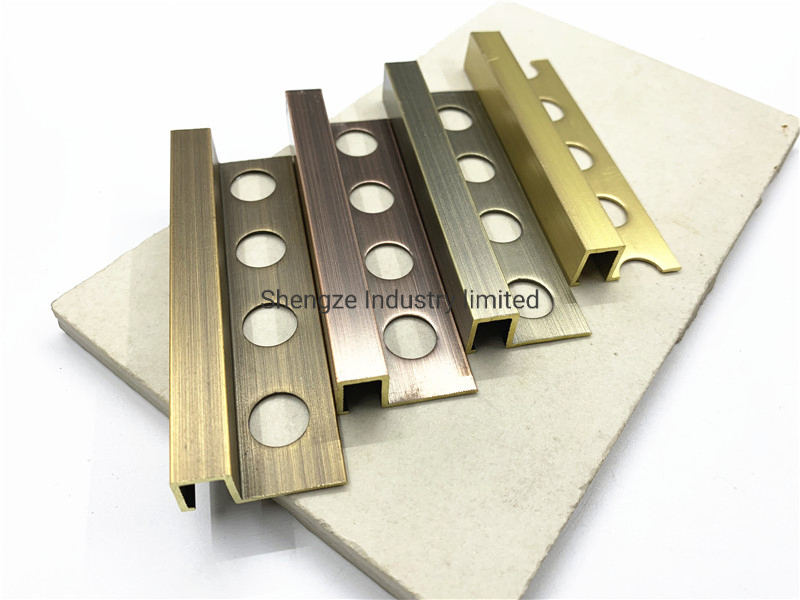 Ceramic Floor Accessories Aluminum Profile Tile Edging Trim Round Corner Strip