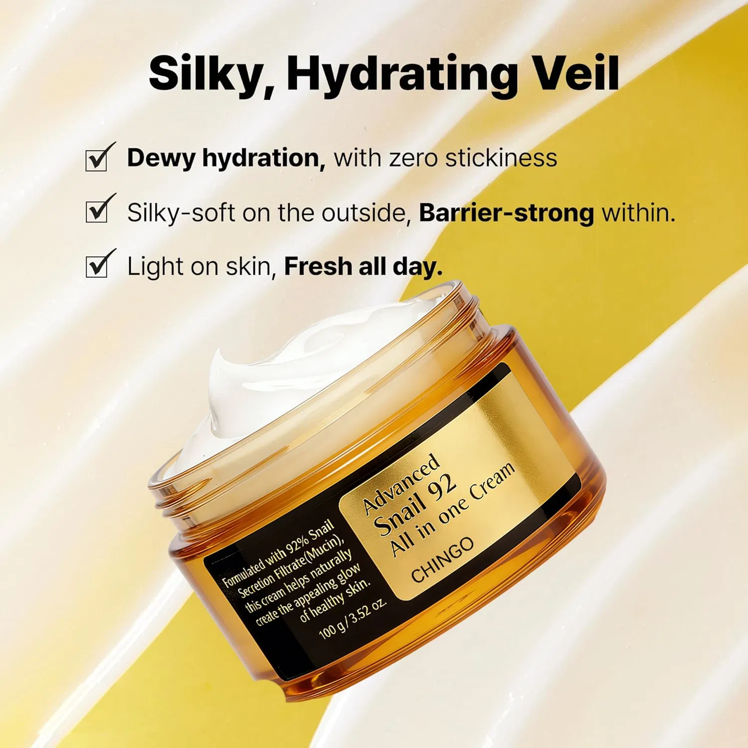 Lightweight Hydrating Cream with Hyaluronic Acid for Soft and Plump Skin