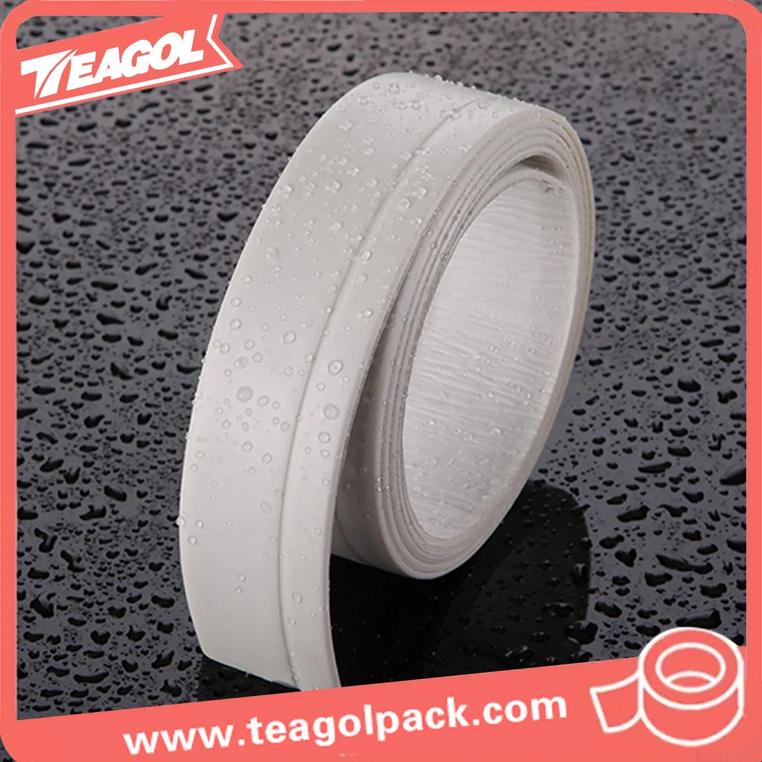 Double Glue Bathtub Sealer Trim Tape, Caulk Sealer Trim